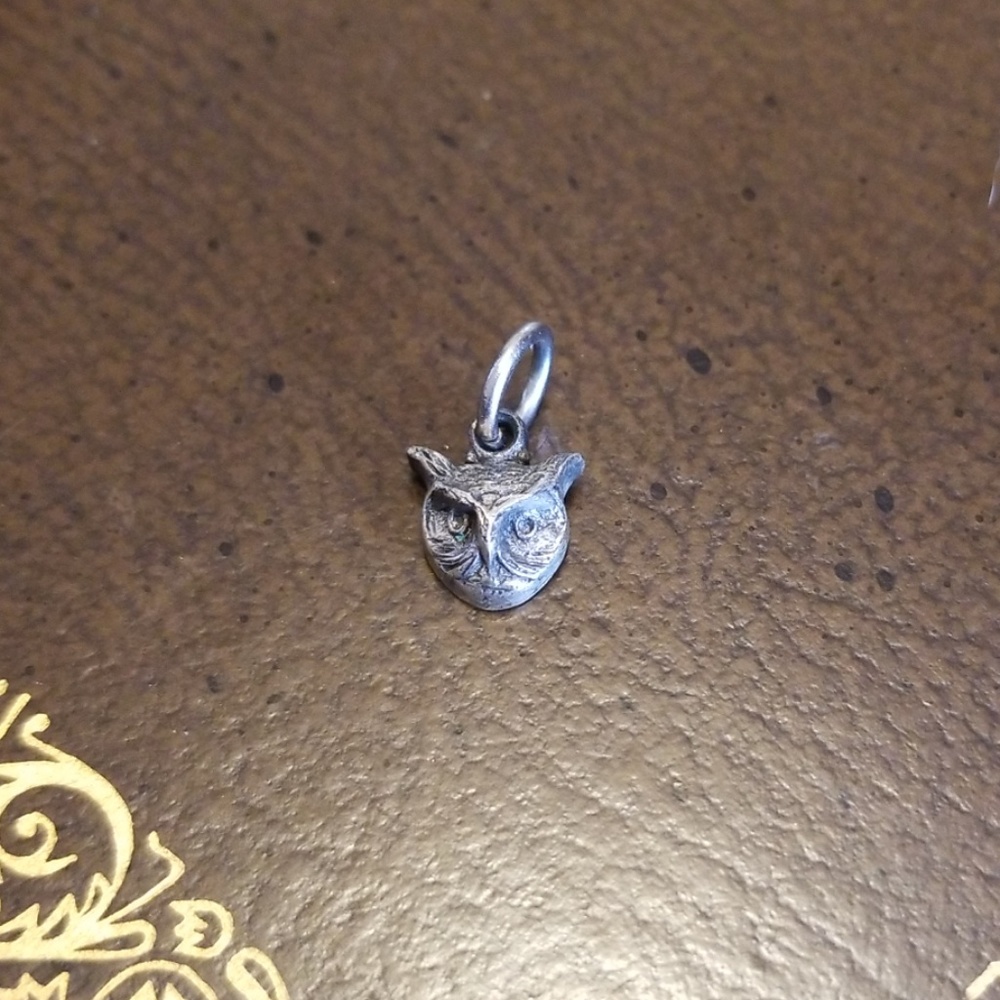 Vintage sterling owl charm